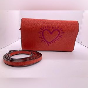 COACH x Keith Haring Heart Hayden Clutch/Crossbody - RARE!!